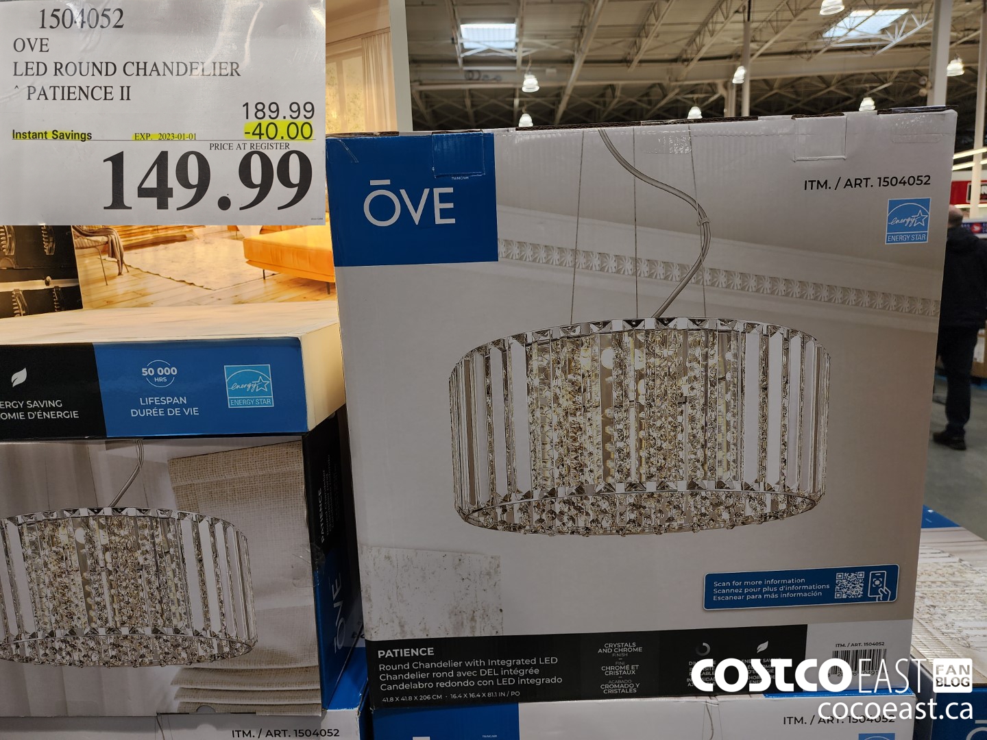1504052 OVE LED ROUND CHANDELIER * PATIENCE II ($40.00 INSTANT SAVINGS EXPIRES ON 2023-01-01) $159.99