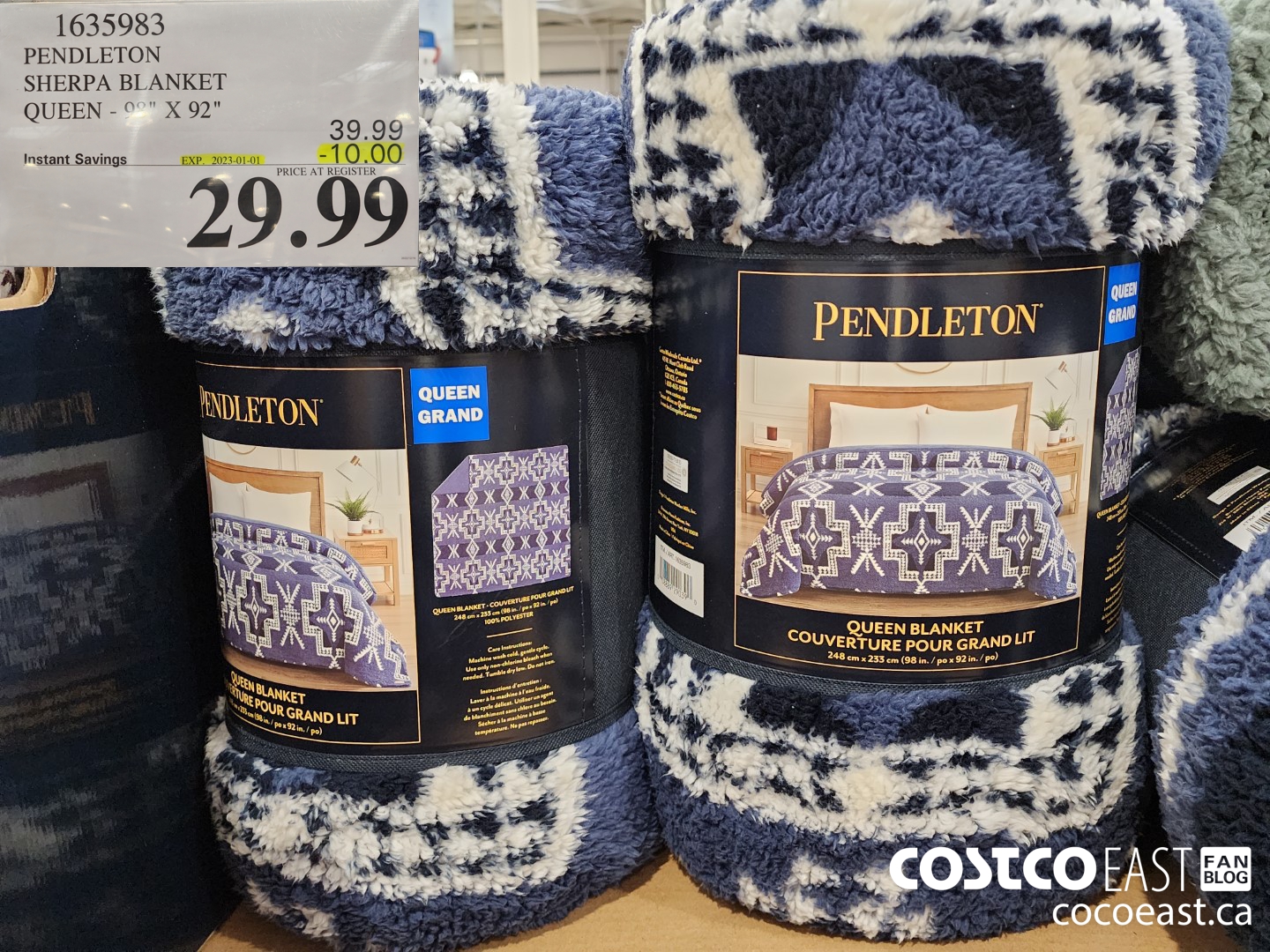 1635983 PENDLETON SHERPA BLANKET QUEEN - 98