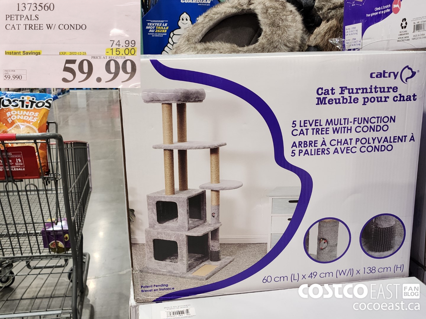 1373560 PETPALS CAT TREE W/ CONDO ($15.00 INSTANT SAVINGS EXPIRES ON 2022-12-25) $59.99