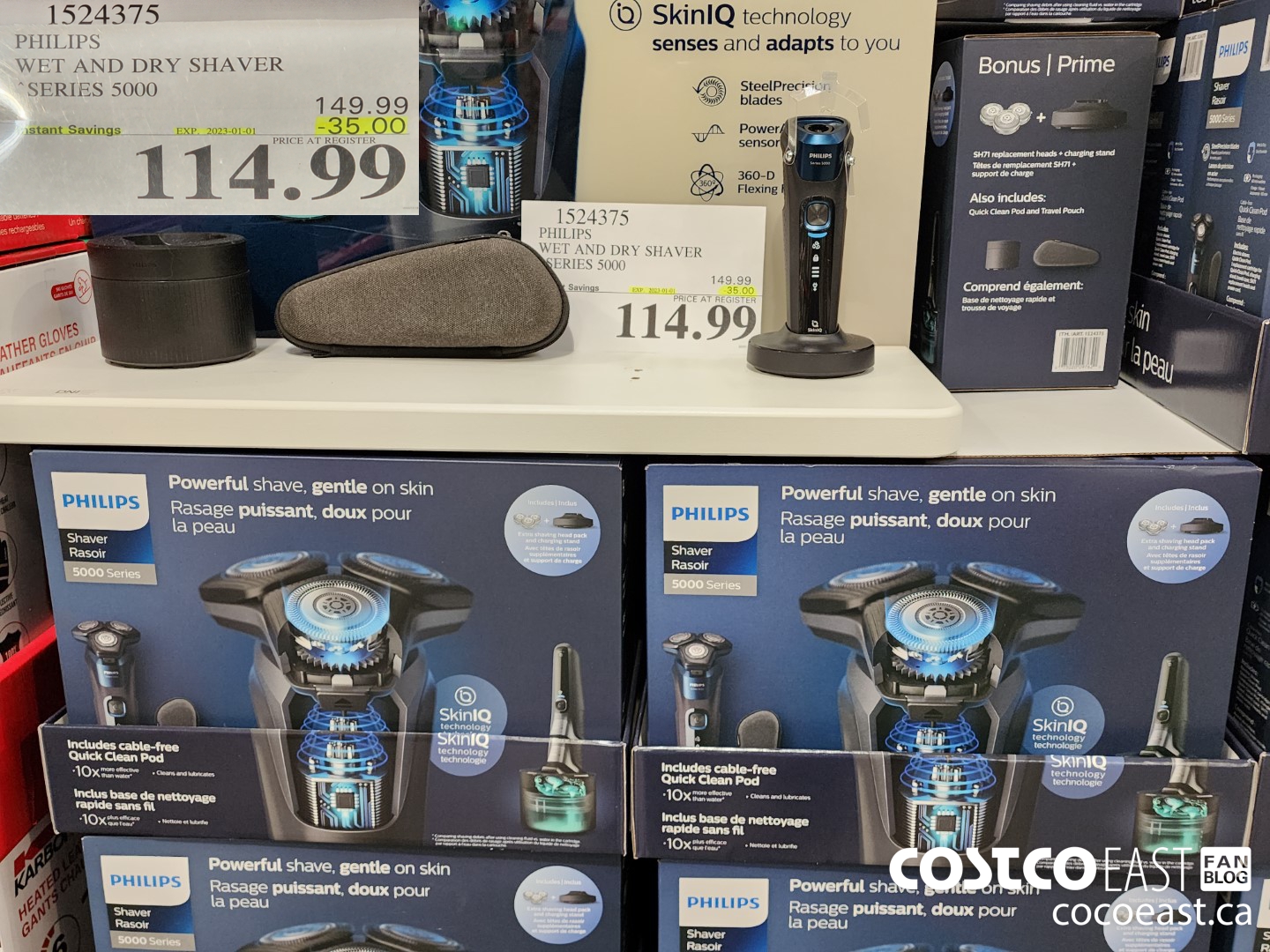 1524375 PHILIPS WET AND DRY SHAVER ~ SERIES 5000 ($35.00 INSTANT SAVINGS EXPIRES ON 2023-01-01) $114.99