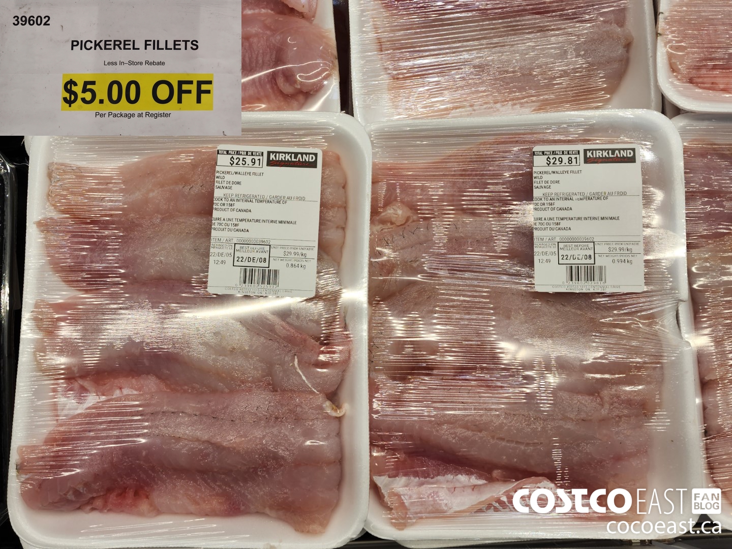 39602 PICKEREL FILLETS ($5.00 INSTANT SAVINGS)