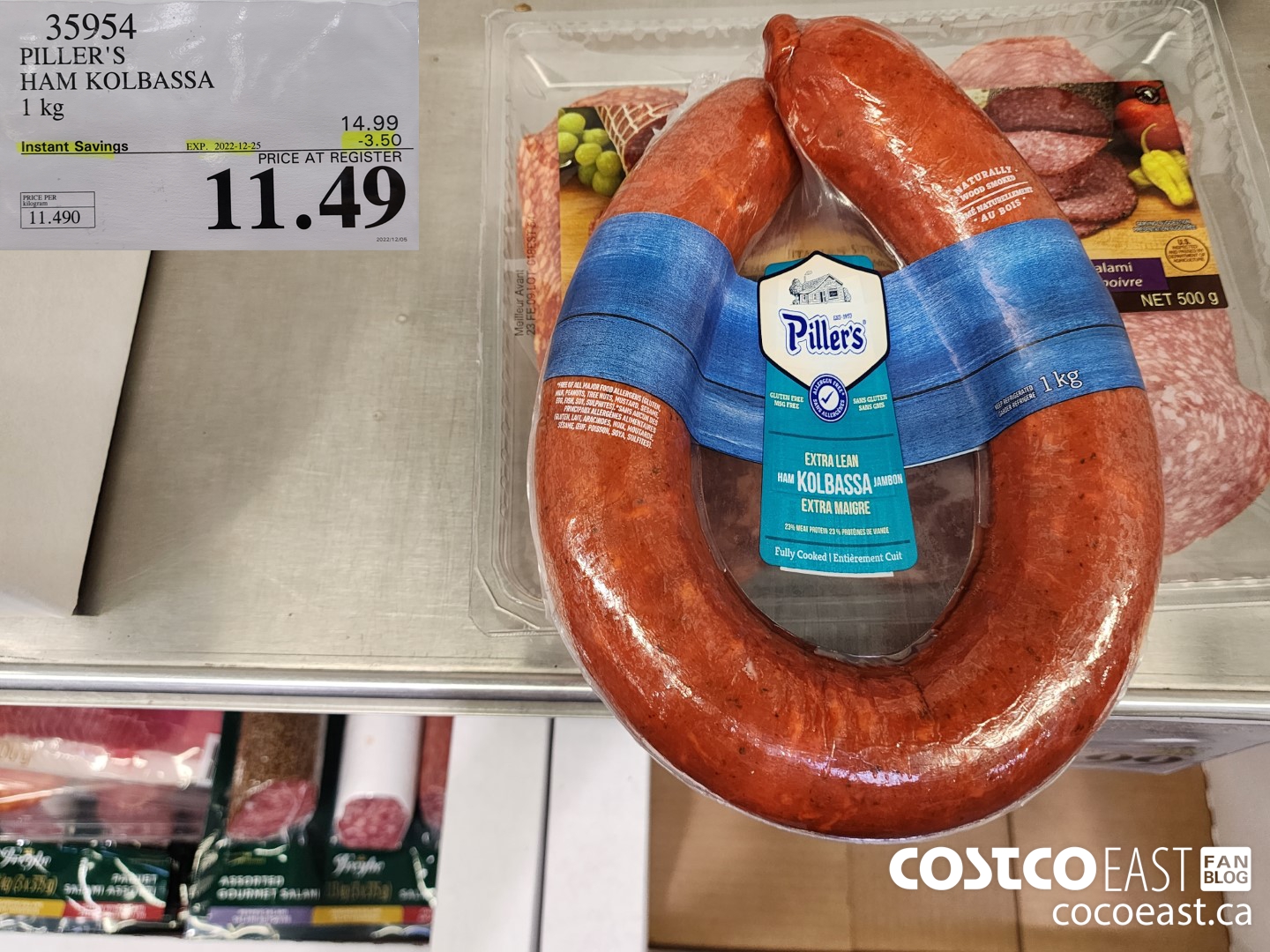 35954 PILLER'S HAM KOLBASSA 1 KG ($3.50 INSTANT SAVINGS EXPIRES ON 2022-12-25) $11.49