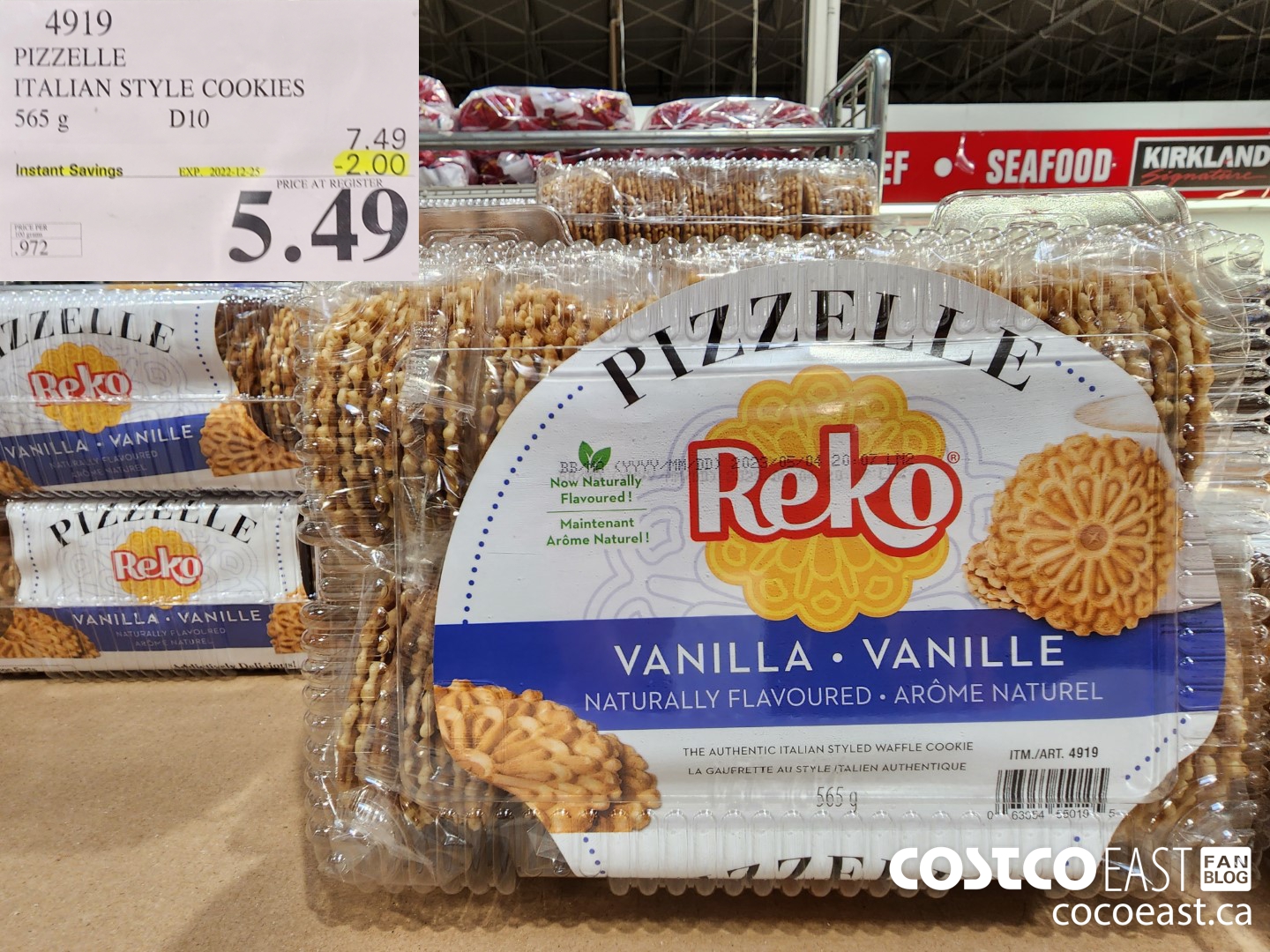 4919 PIZZELLE ITALIAN STYLE COOKIES 565G ($2.00 INSTANT SAVINGS EXPIRES ON 2022-12-25) $5.49
