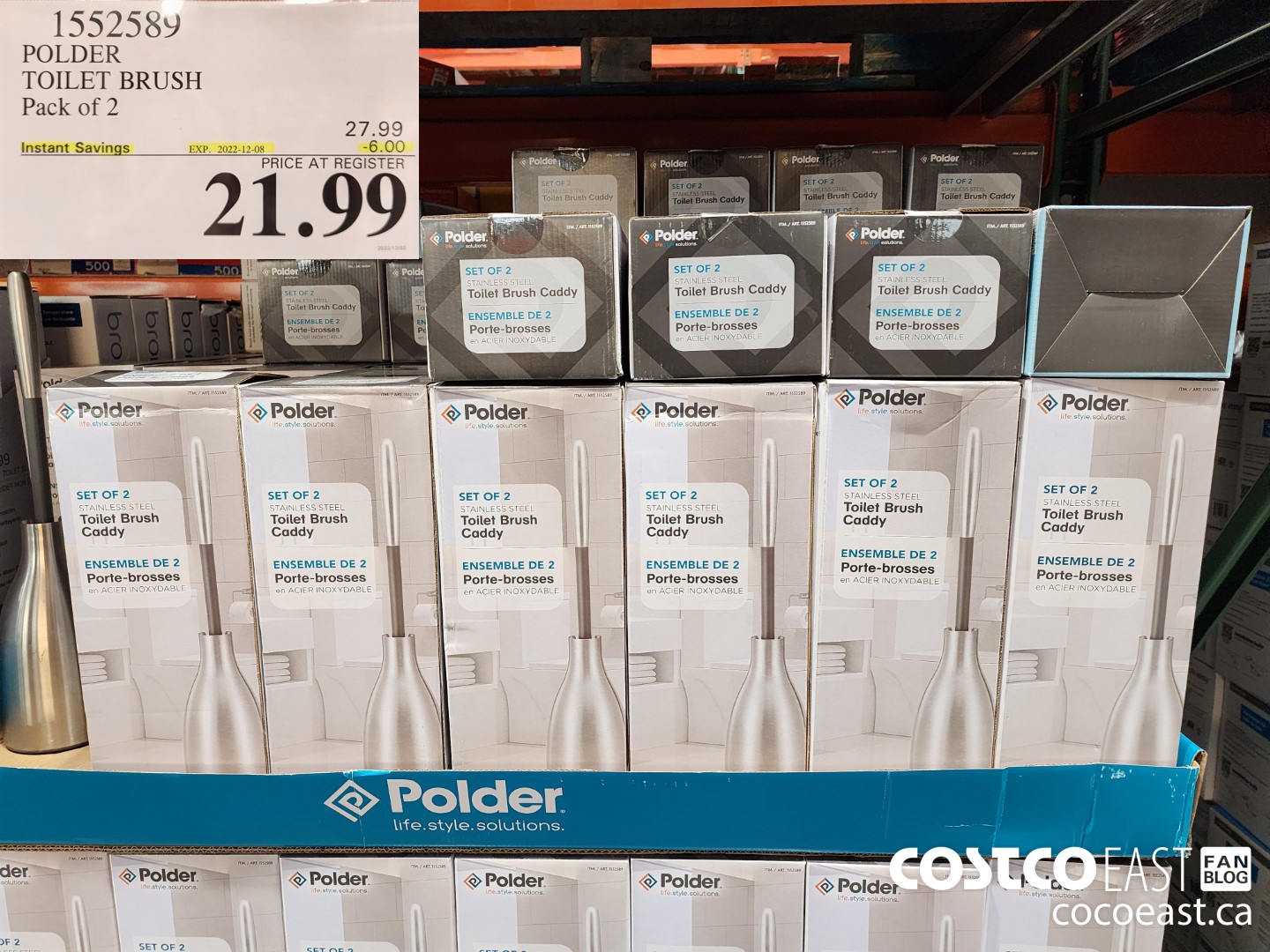 1552589 POLDER TOILET BRUSH Pack of 2 ($6.00 INSTANT SAVINGS EXPIRES ON 2022-12-08) $21.99