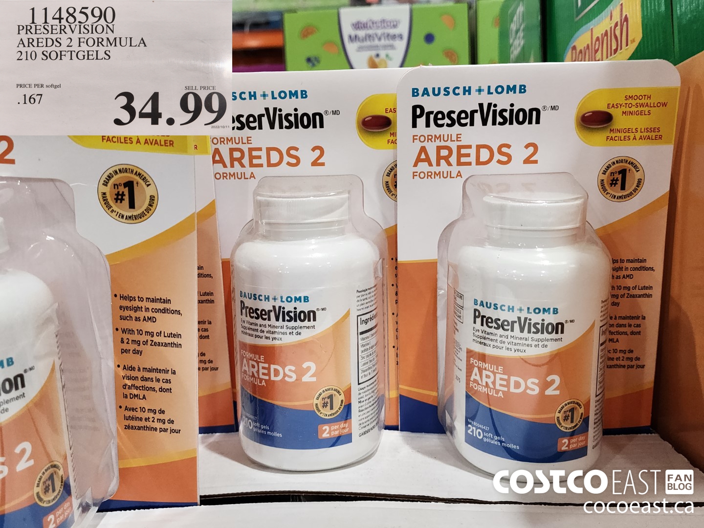 1148590 PRESERVISION AREDS 2 FORMULA 210 SOFTGELS $34.99