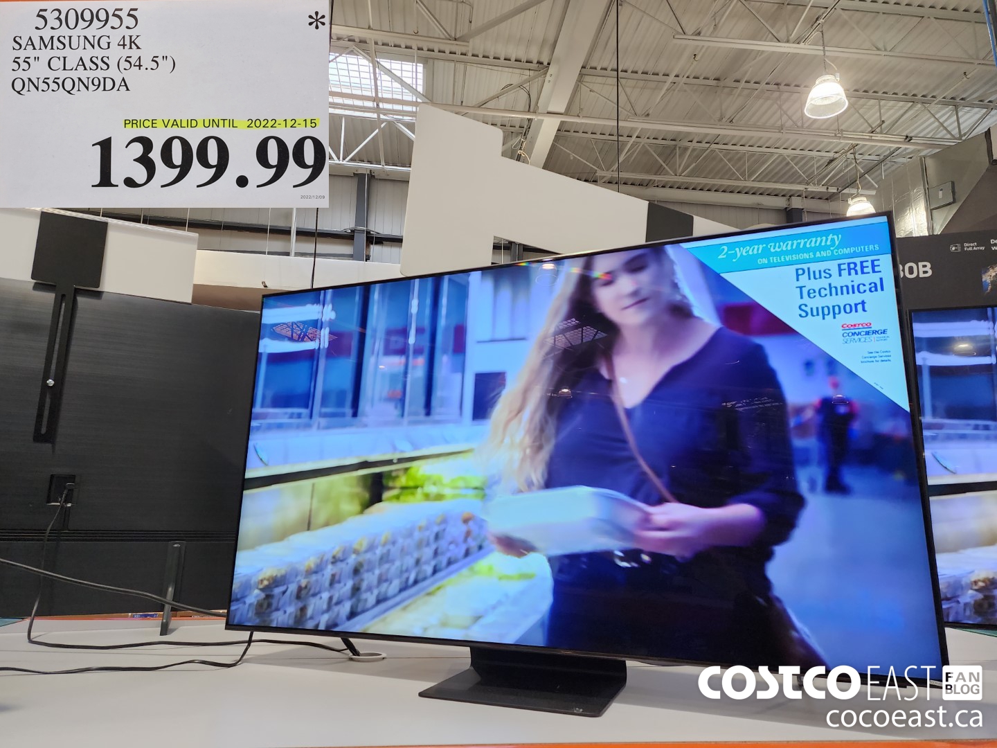 5309955 SAMSUNG 4K 55° CLASS 454.5 QN55QN9DA $1399.99