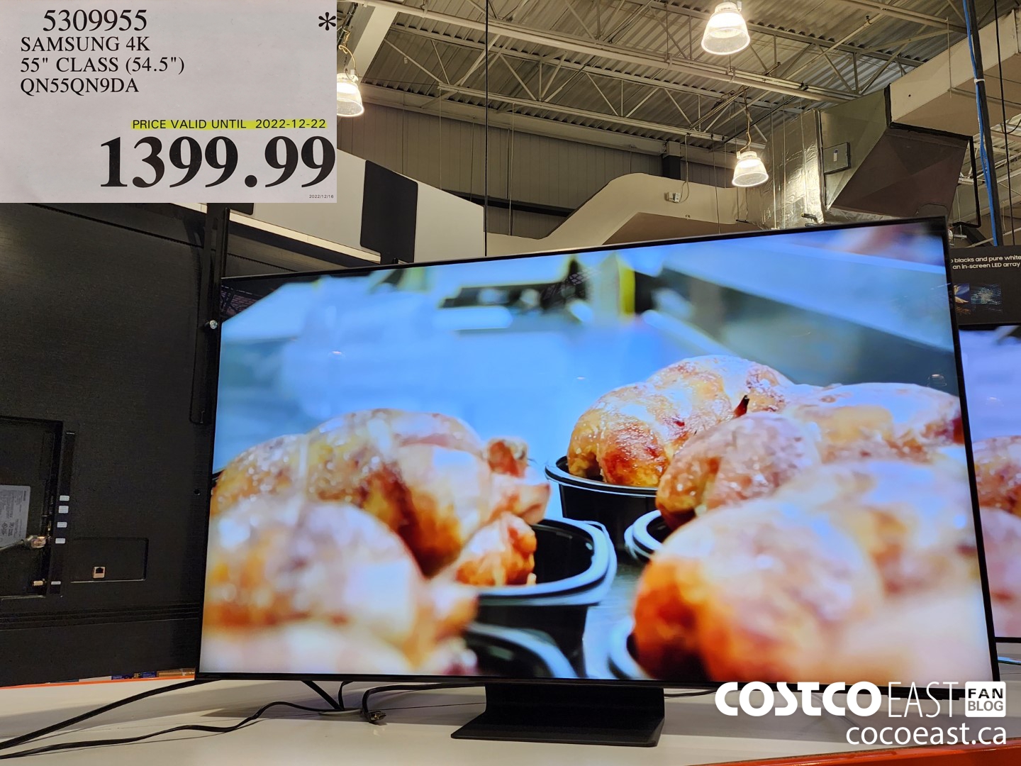 5309955 SAMSUNG 4K 55° CLASS 454.5 QN55QN9DA $1399.99