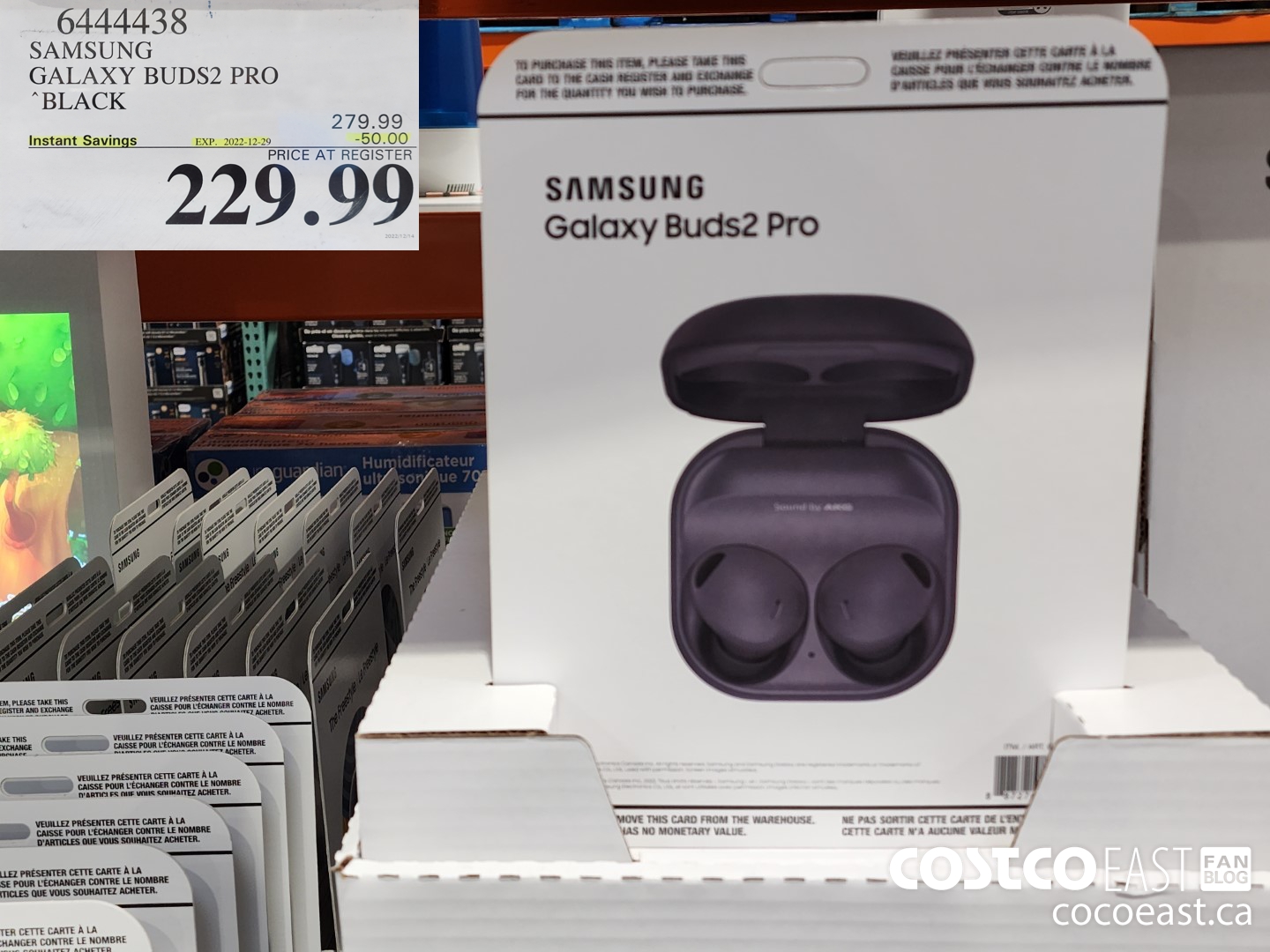 6444438 SAMSUNG GALAXY BUDS 2 PRO BLACK ($40.00 INSTANT SAVINGS EXPIRES ON 2022-12-29) $229.99