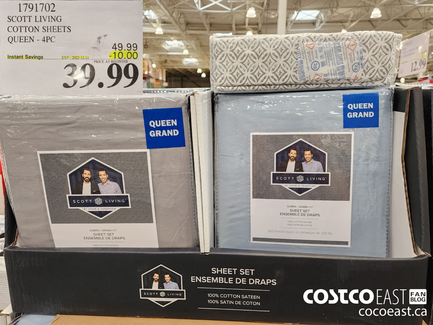 1791702 SCOTT LIVING COTTON SHEETS QUEEN - 4PC ($10.00 INSTANT SAVINGS EXPIRES ON 2022-12-11) $39.99