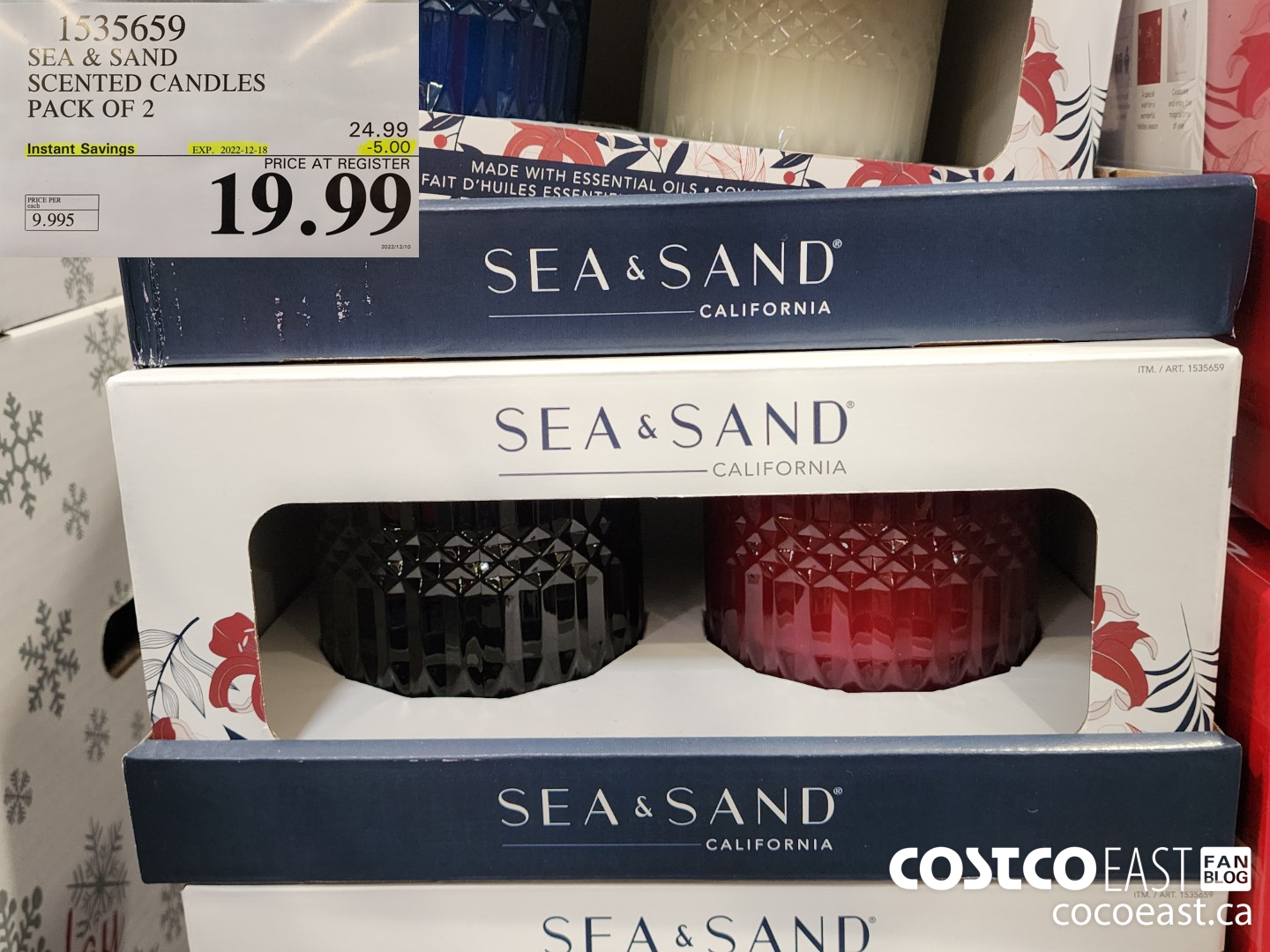 1535659 SEA & SAND SCENTED CANDLES PACK OF 2 ($5.00 INSTANT SAVINGS EXPIRES ON 2022-12-18) $19.99