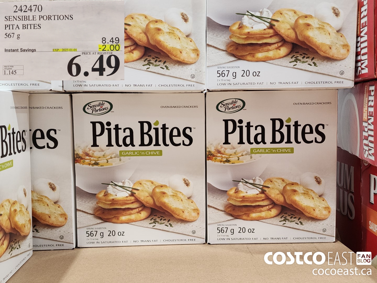 242470 SENSIBLE PORTIONS PITA BITES 567 g ($2.00 INSTANT SAVINGS EXPIRES ON 2023-01-01) $6.49