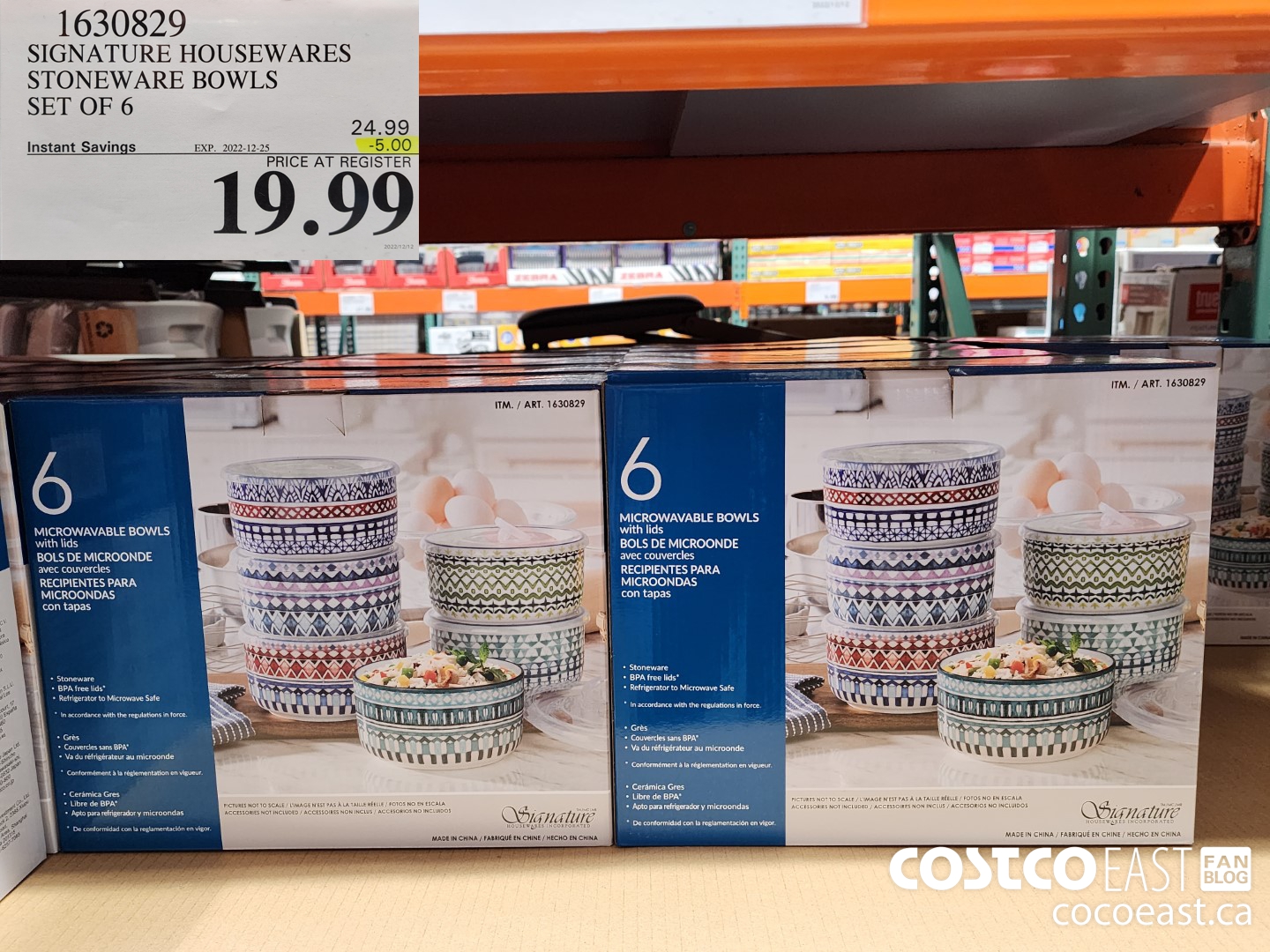 1630829 SIGNATURE HOUSEWARES STONEWARE BOWLS SET OF 6 ($5.00 INSTANT SAVINGS EXPIRES ON 2022-12-15) $19.99