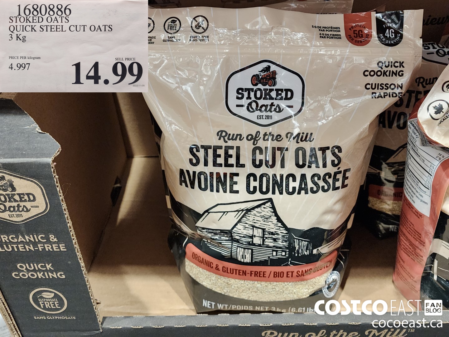 1680886 STOKED OATS QUICK STEEL CUT OATS 3 Kg $14.99