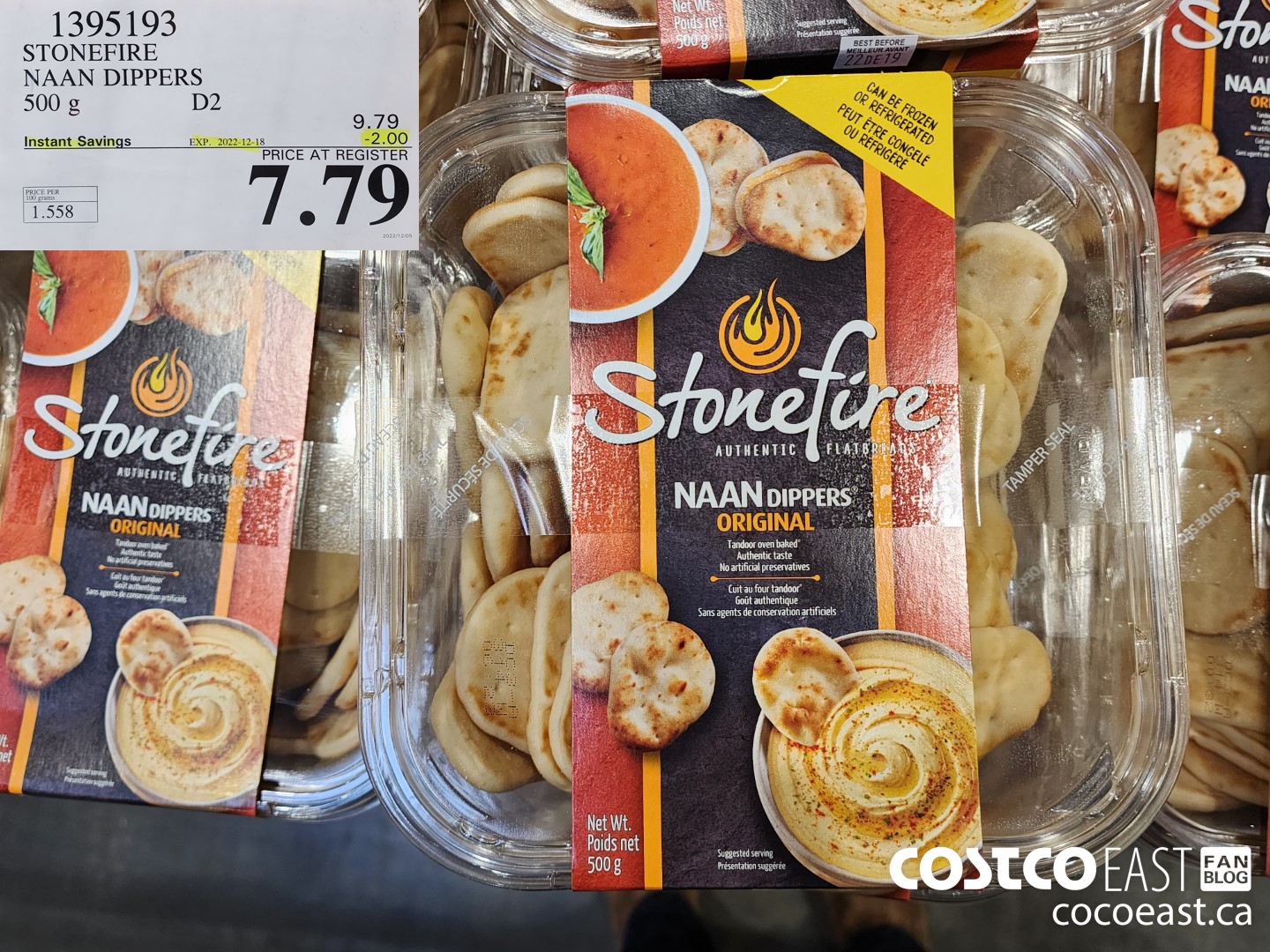 1395193 STONEFIRE NAAN DIPPERS 500 g ($2.00 INSTANT SAVINGS EXPIRES ON 2020-12-18) $7.79