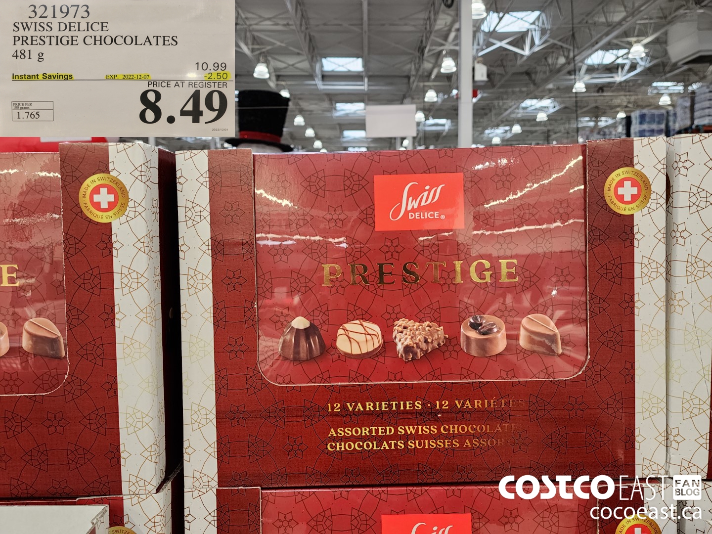 321973 SWISS DELICE PRESTIGE CHOCOLATES 500 G ($2.50 INSTANT SAVINGS EXPIRES ON 2022-12-07) $8.49