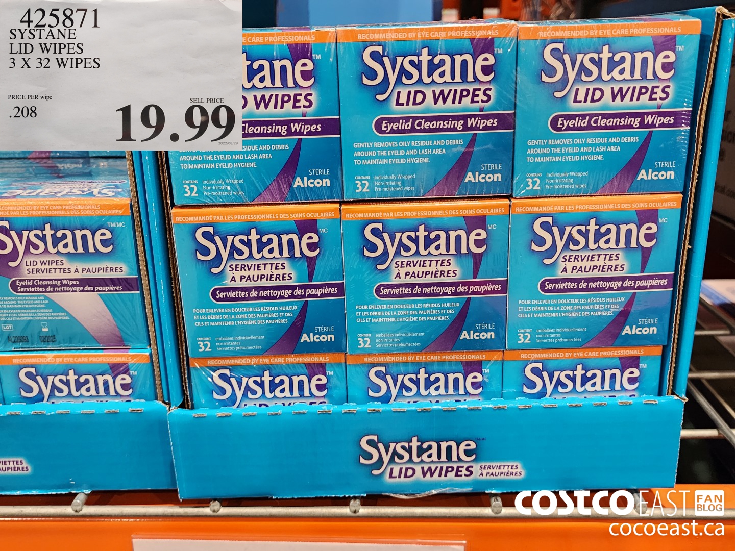 425871 SYSTANE LID WIPES 3 X 32 WIPES $19.99