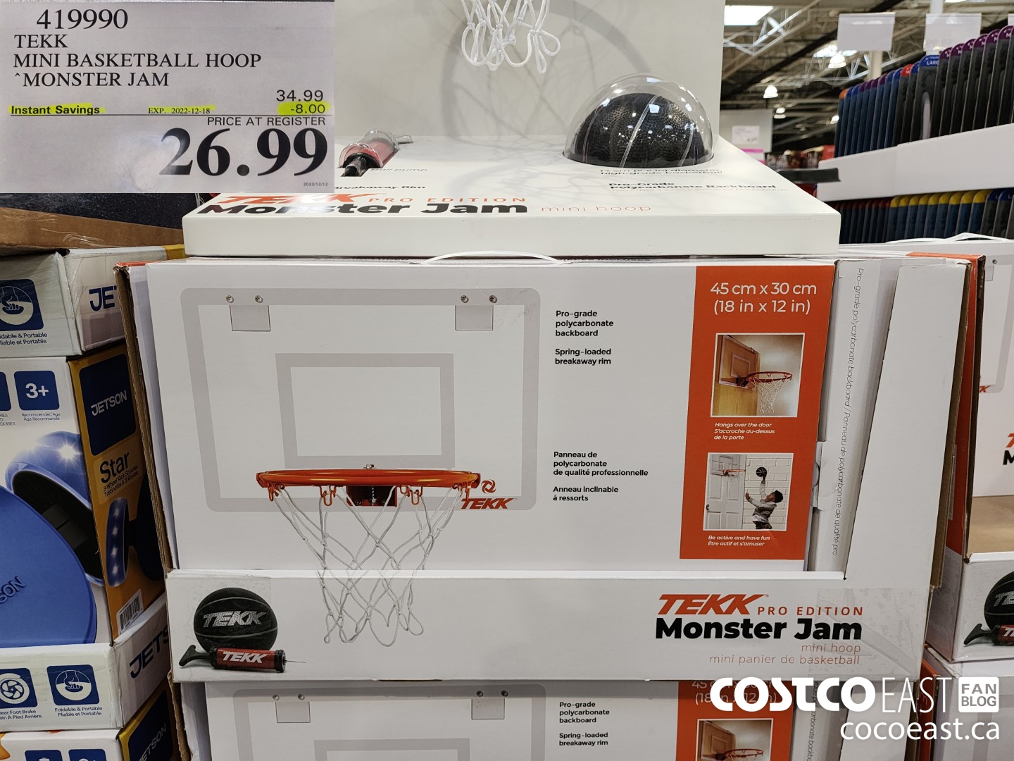 419990 TEKK MINI BASKETBALL HOOP MONSTER JAM ($8.00 INSTANT SAVINGS EXPIRES ON 2022-12-18) $26.99