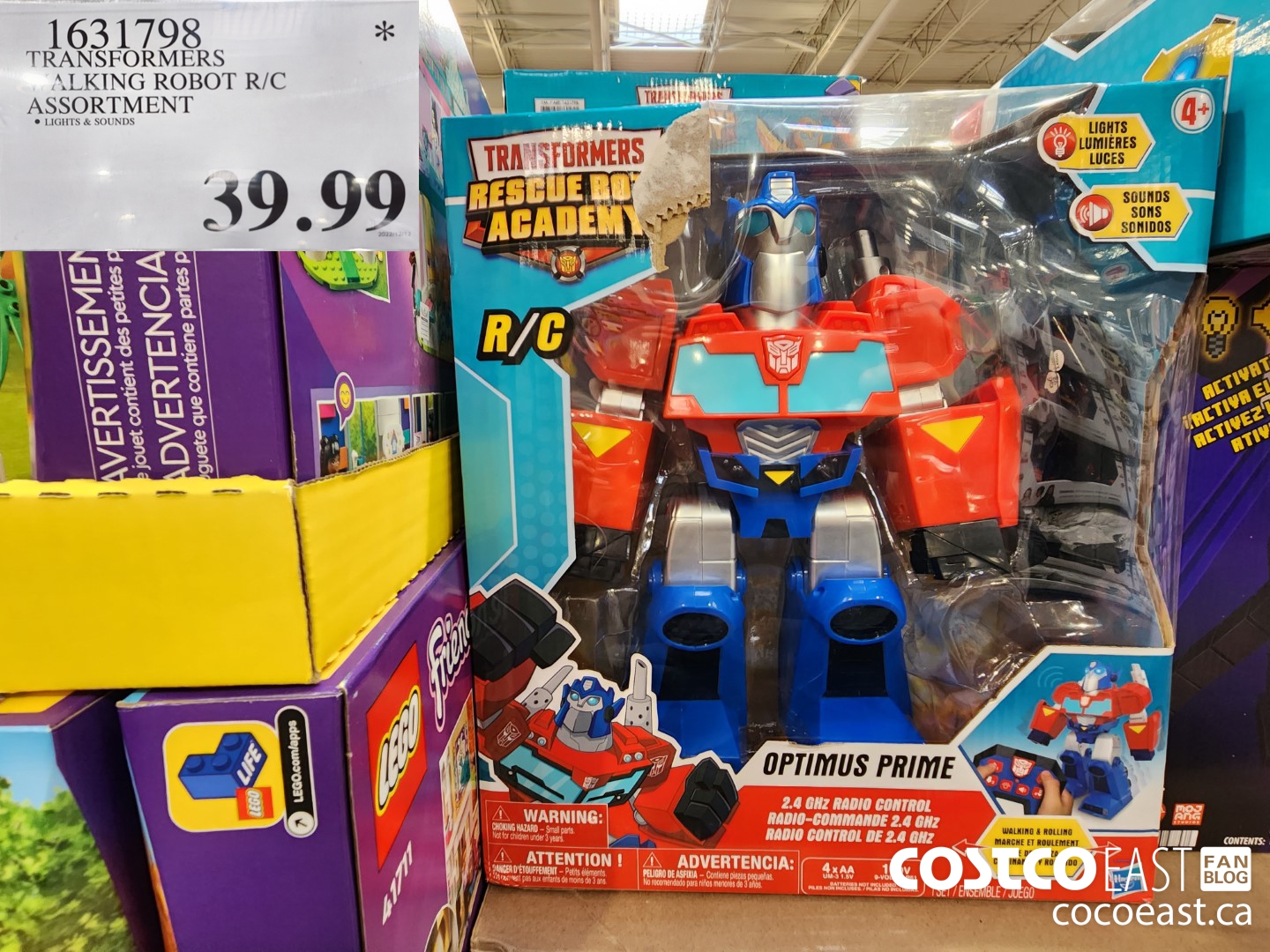 1631798 TRANSFORMERS WALKING ROBOT R/C ASSORTMENT $39.99