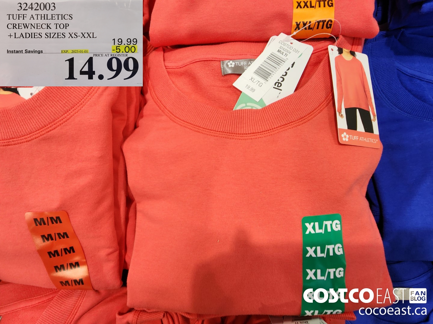 3242003 TUFF ATHLETICS CREWNECK TOP +LADIES SIZES XS-XXL ($5.00 INSTANT SAVINGS EXPIRES ON 2023-01-01) $14.99