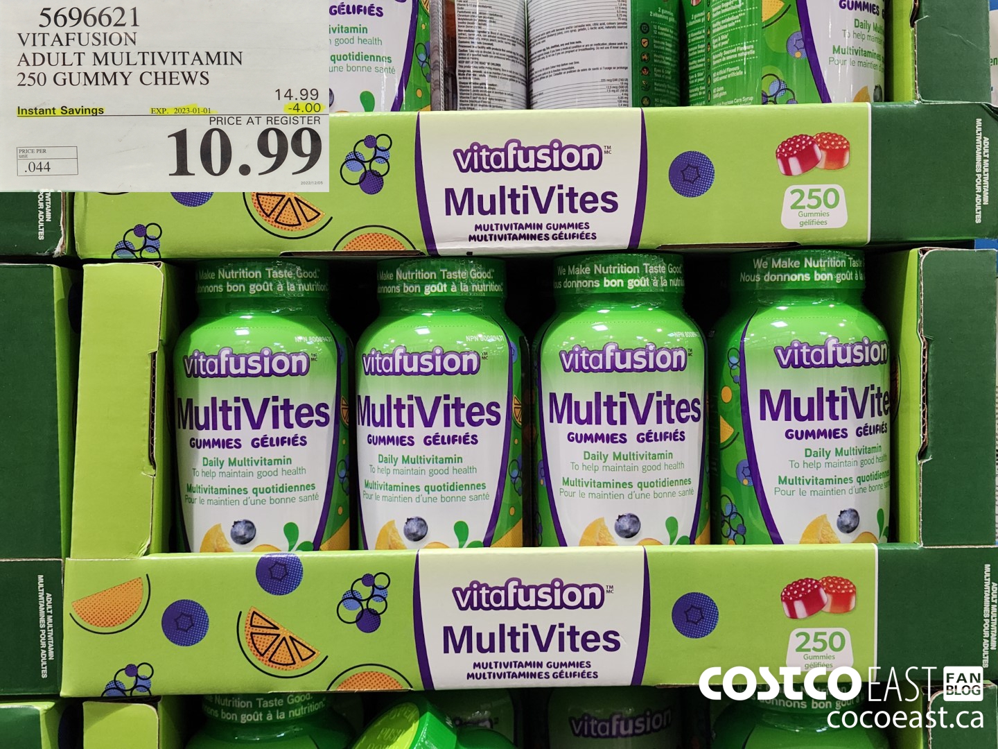 569662 VITAFUSION ADULT MULTIVITAMIN 250 GUMMY CHEWS ($4.00 INSTANT SAVINGS EXPIRES ON 2023-01-01) $10.99