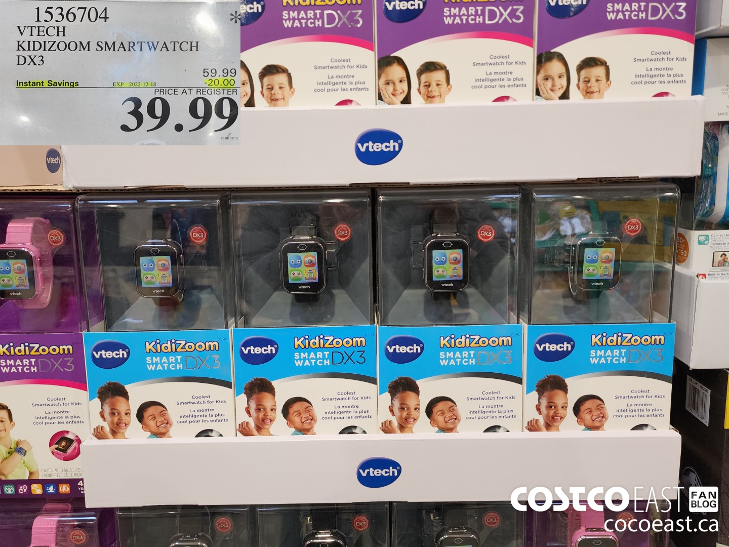 1536704 VTECH KIDIZOOM SMARTWATCH DX3 ($20.00 INSTANT SAVINGS EXPIRES ON 2022-12-18) $39.99