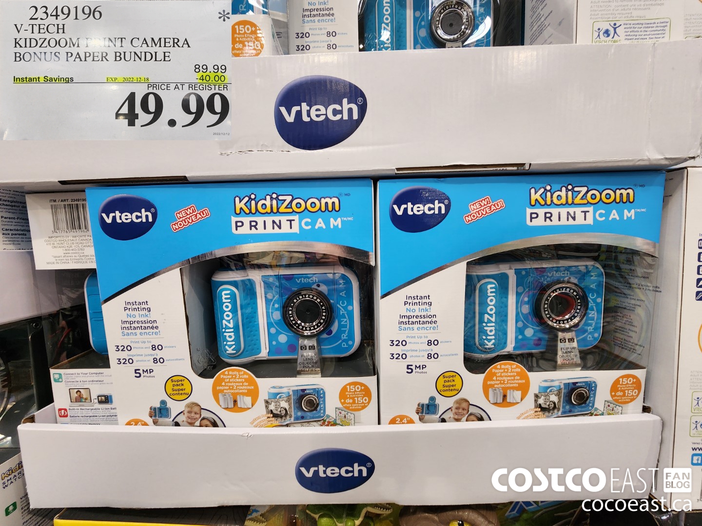 2349196 V-TECH KIDZOOM PRINT CAMERA BONUS PAPER BUNDLE ($40.00 INSTANT SAVINGS EXPIRES ON 2022-12-18) $49.99