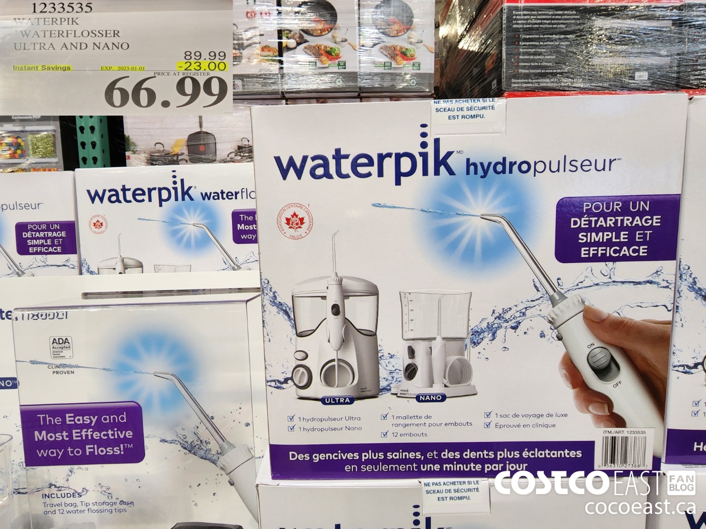 1233535 WATERPIK WATERFLOSSER ULTRA AND NANO ($23.00 INSTANT SAVINGS EXPIRES ON 2023-01-01) $66.99