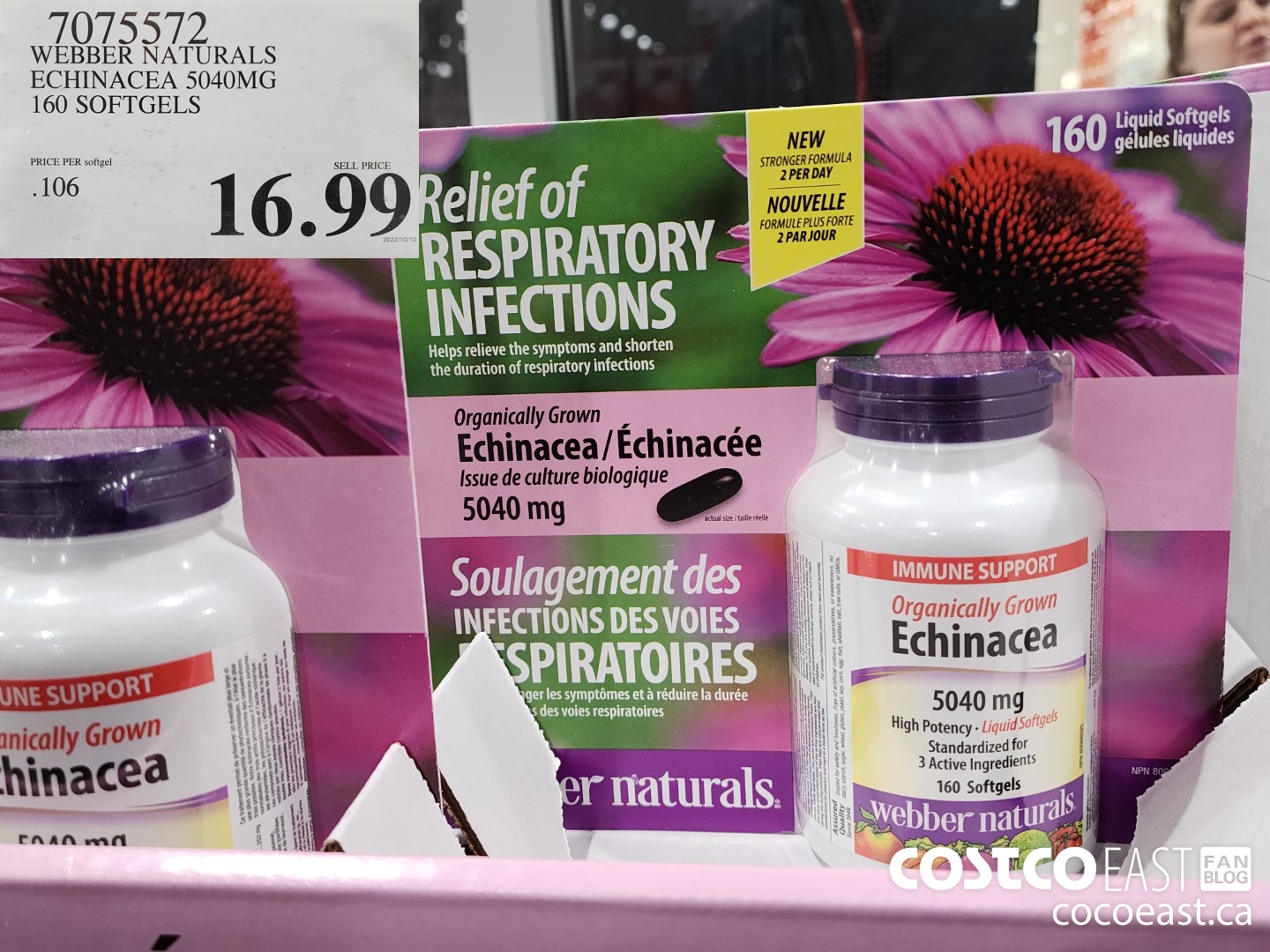7075572 WEBBER NATURALS ECHINACEA 5040MG 160 SOFTGELS $16.99