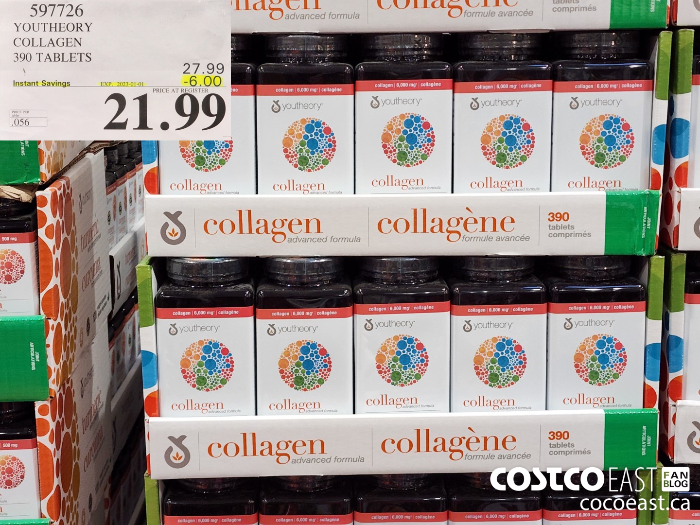 597726 YOUTHEORY COLLAGEN 390 TABLETS ($6.00 INSTANT SAVINGS EXPIRES ON 2023-01-01) $21.99