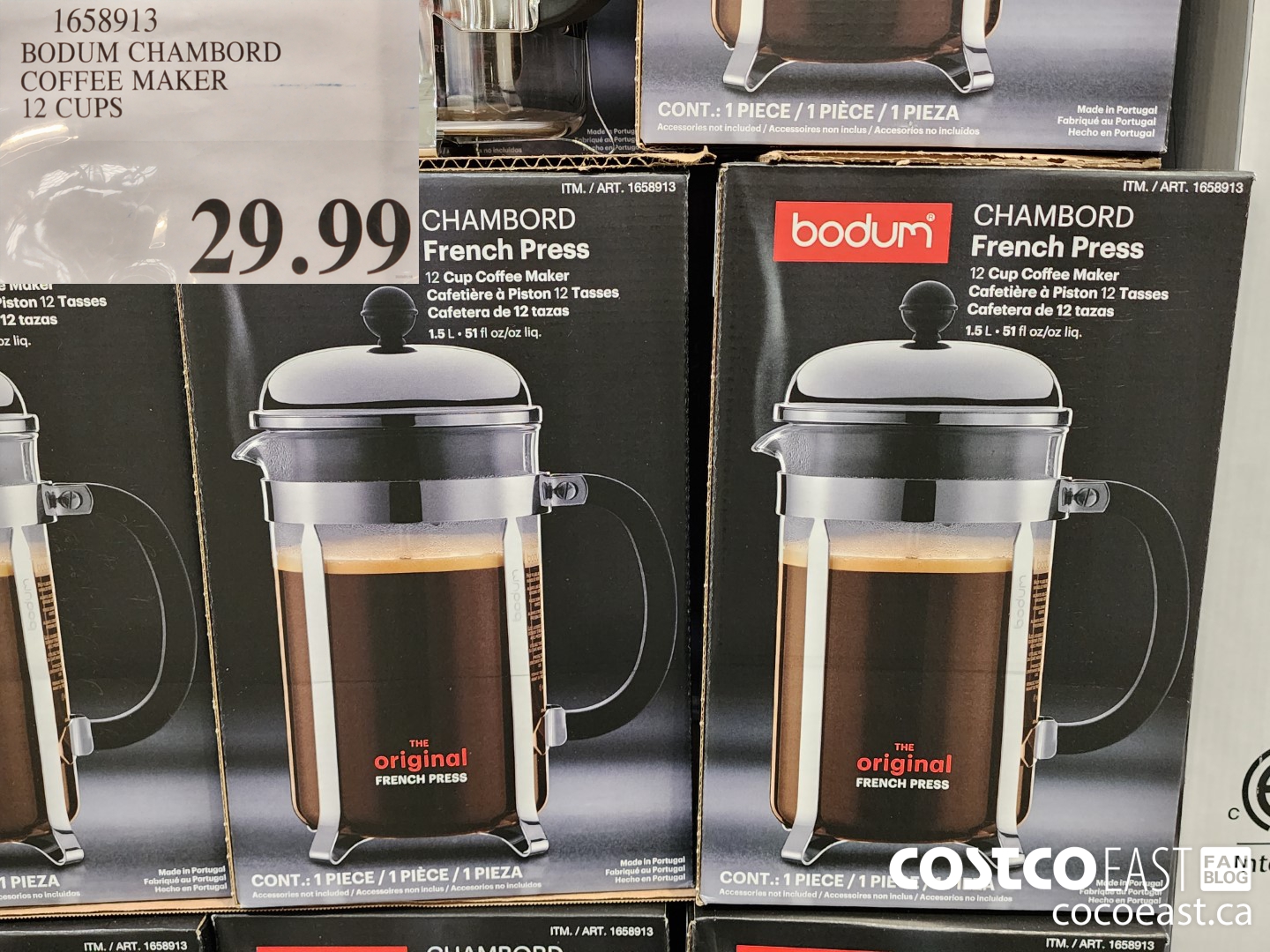 Bodum Chambord SAN Plastic French Press, 8 Cup, 1 L, 32 Oz