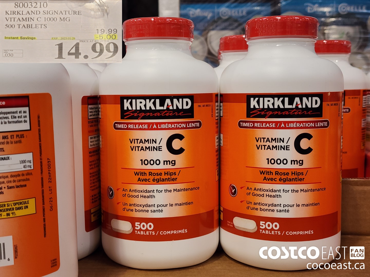 8003210 KIRKLAND SIGNATURE VITAMIN C 1000 MG 500 TABLETS ($5.00 INSTANT SAVINGS EXPIRES ON 2023-01-29) $14.99
