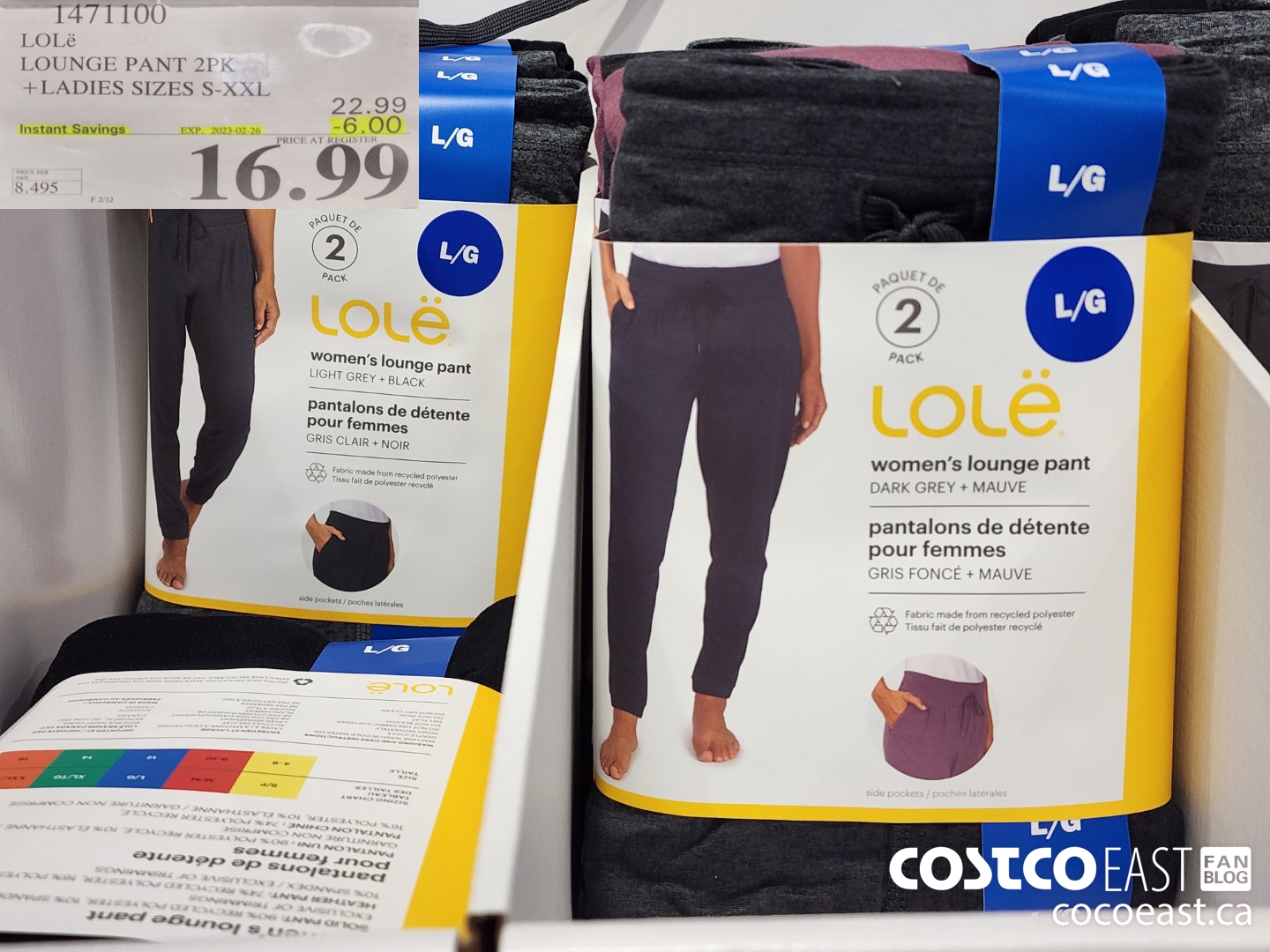 LOLE LEGGING + LADIES SIZES S - XXL at Costco Ancaster Hamilton