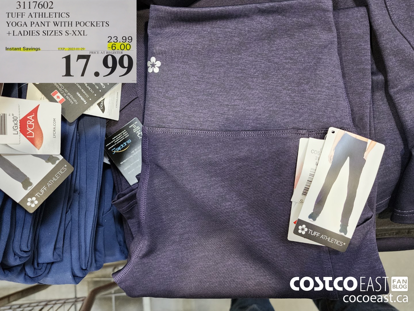 3117602 TUFF ATHLETICS YOGA PANT WITH POCKETS +LADIES SIZES S-XXL ($6.00 INSTANT SAVINGS EXPIRES ON 2023-01-29) $17.99