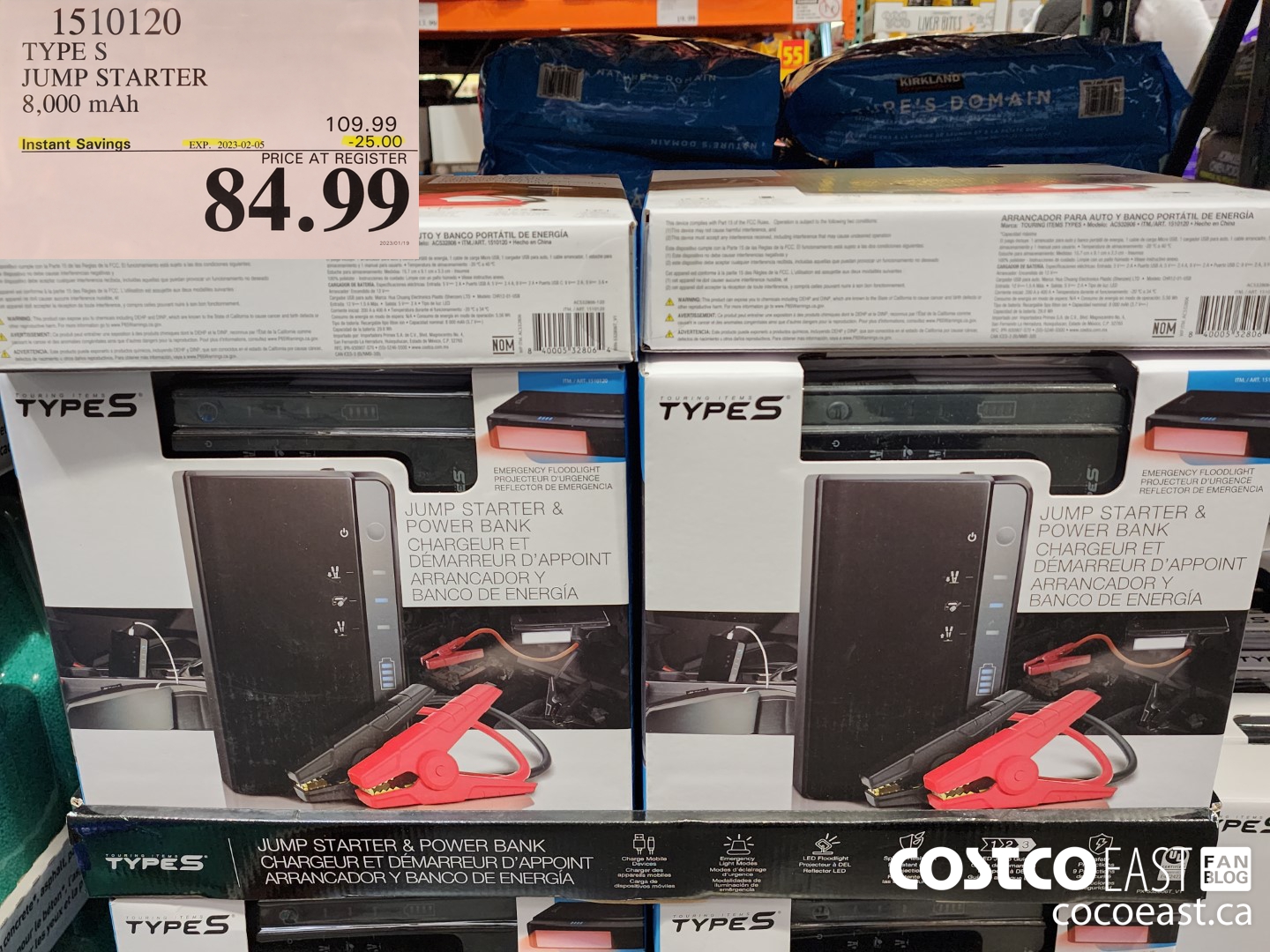 1510120 TYPE S JUMP STARTER 8,000 MAH ($25.00 INSTANT SAVINGS EXPIRES ON 2023-02-05) $84.99