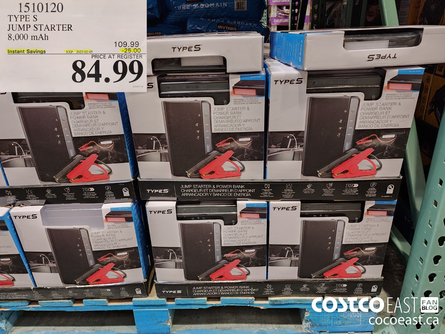 1510120 TYPE S JUMP STARTER 8,000 MAH ($25.00 INSTANT SAVINGS EXPIRES ON 2023-02-05) $84.99