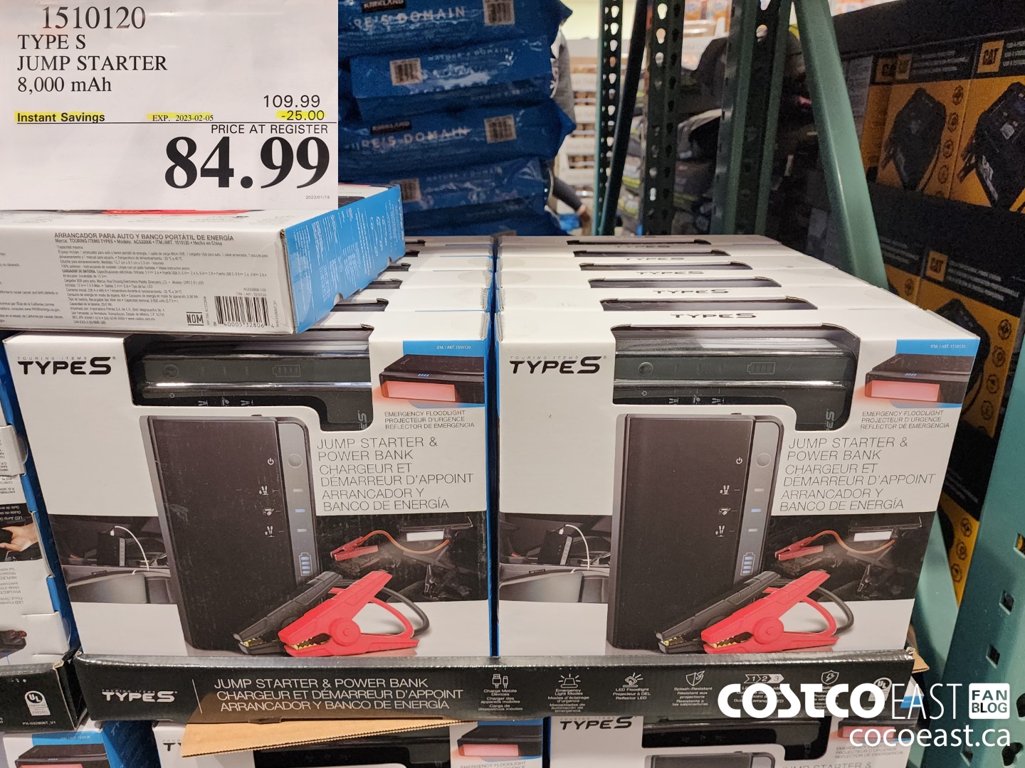 1510120 TYPE S JUMP STARTER 8,000 MAH ($25.00 INSTANT SAVINGS EXPIRES ON 2023-02-05) $84.99