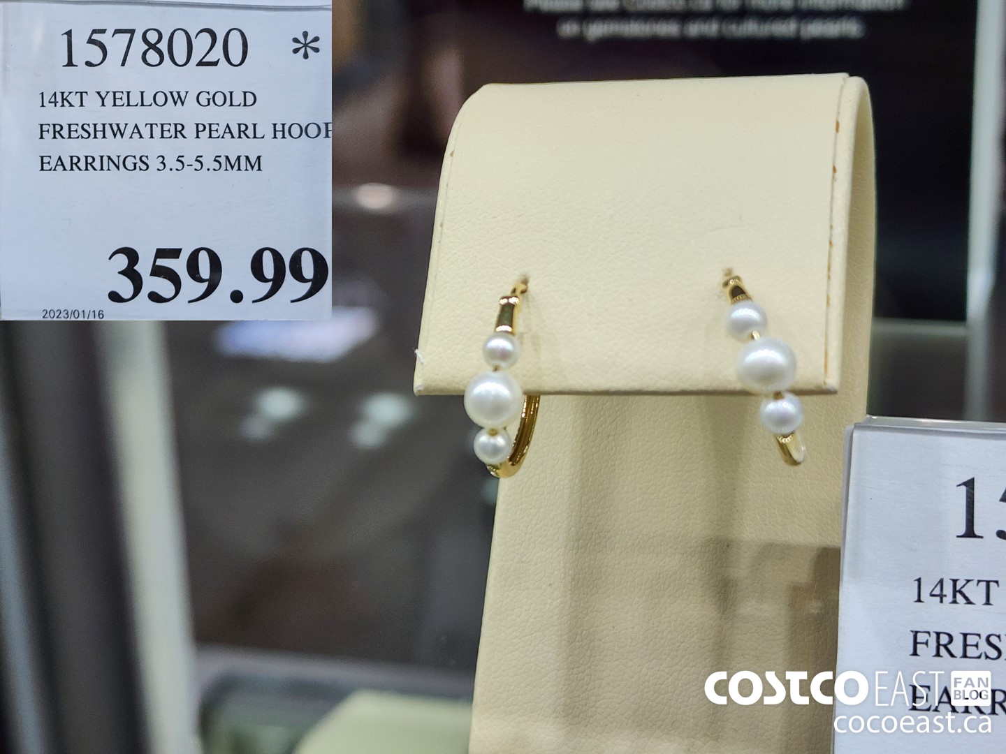 1578020 14KT YELLOW GOLD FRESHWATER PEARL HOOP EARRINGS 3.5-5.5MM $359.99