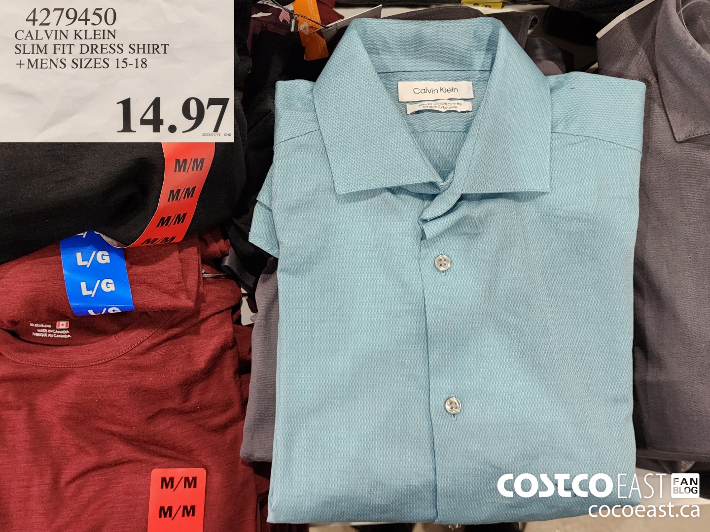 4279450 CALVIN KLEIN SLIM FIT DRESS SHIRT +MENS SIZES 15-18 $14.97