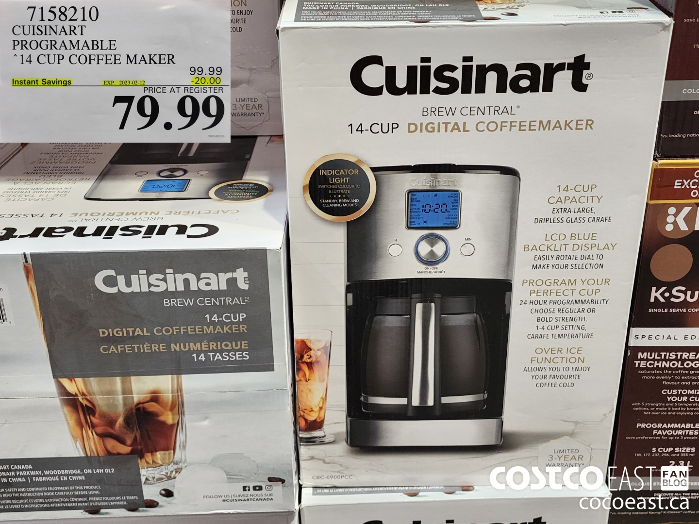 7158210 CUISINART PROGRAMABLE 14 CUP COFFEE MAKER ($20.00 INSTANT SAVINGS EXPIRES ON 2023-02-12) $79.99