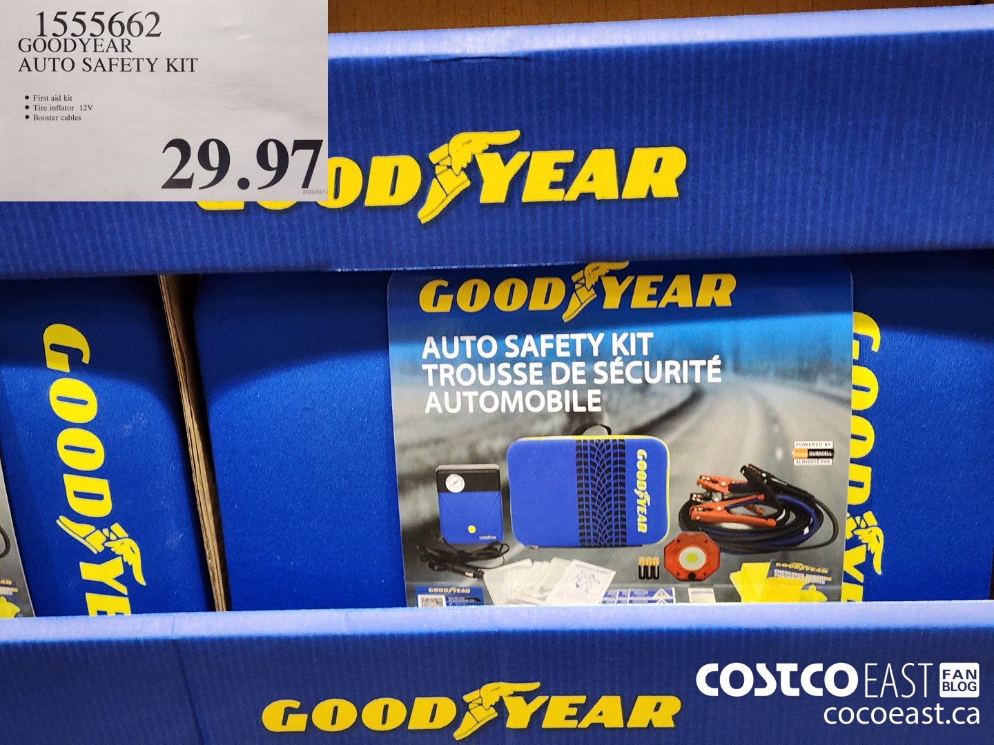 1555662 GOODYEAR AUTO SAFETY KIT $29.97