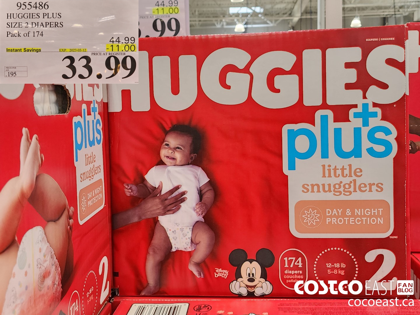 Huggies Little Snugglers Plus, taille 2, paquet de 174 