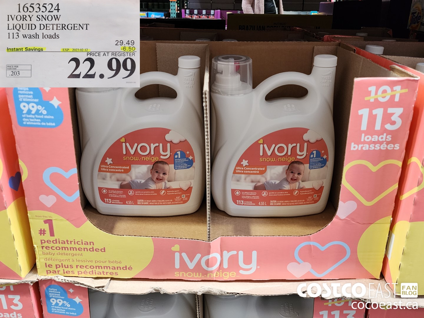 1653524 IVORY SNOW LIQUID DETERGENT 113 wash loads ($6.50 INSTANT SAVINGS EXPIRES ON 2023-02-12) $22.99