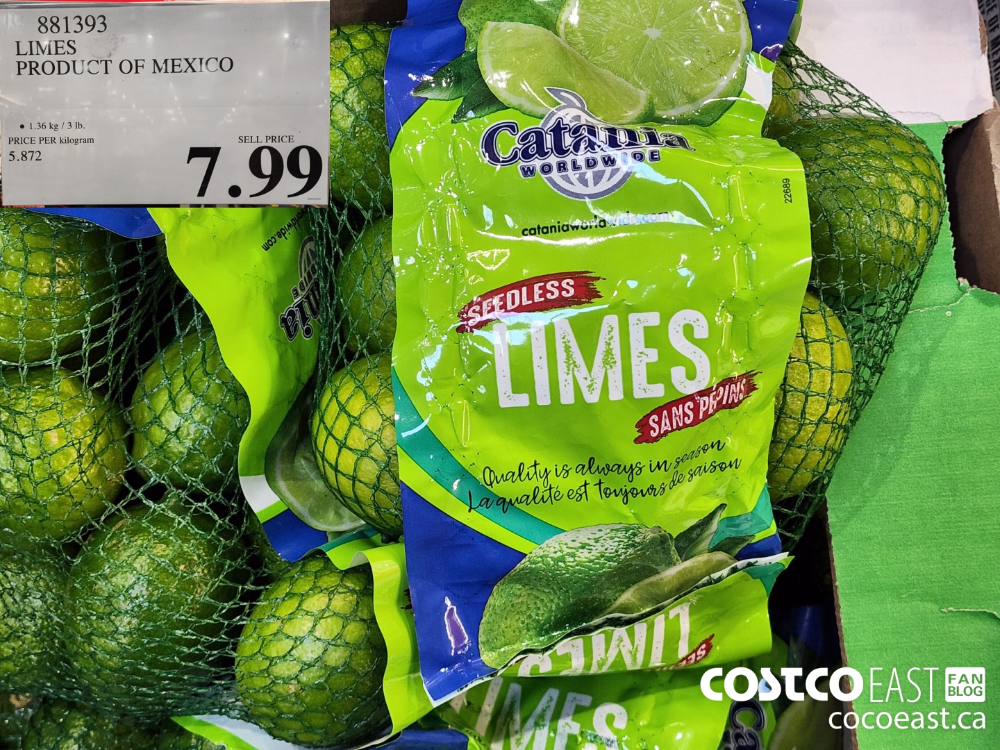881393 LIMES PRODUCT OF MEXICO $7.99