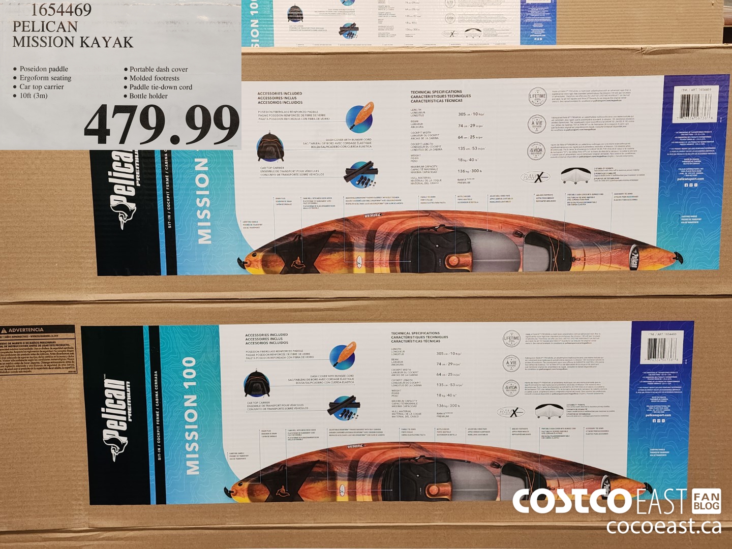 1654469 PELICAN MISSION KAYAK $479.99