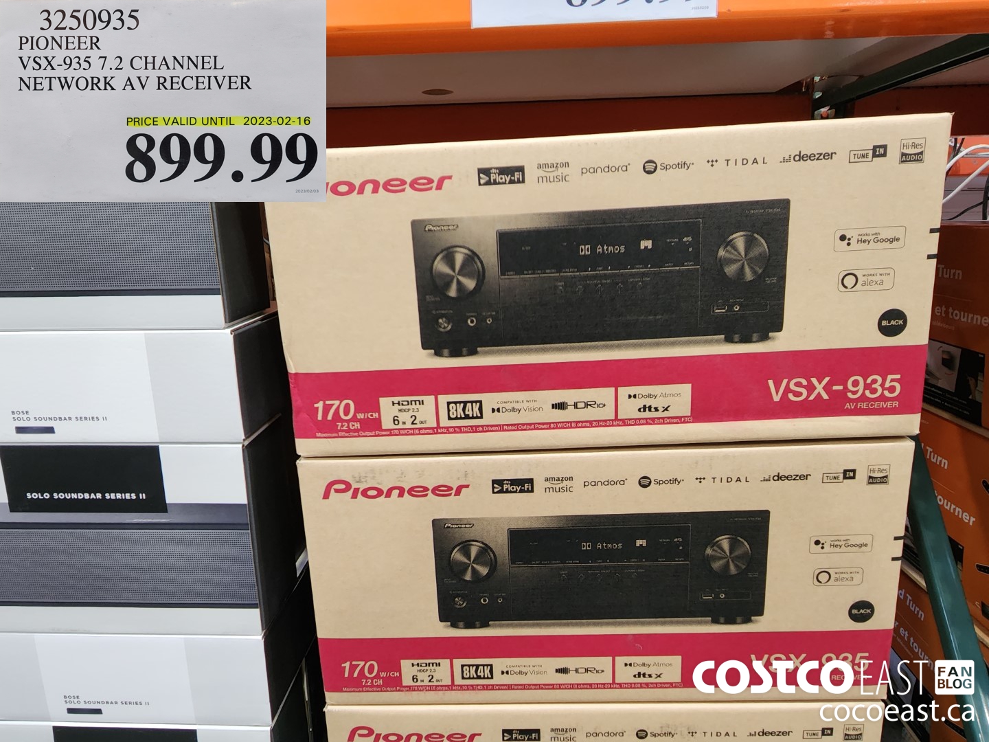 3250935 PIONEER VSX-935 7.2 CHANNEL NETWORK AV RECEIVER $899.99