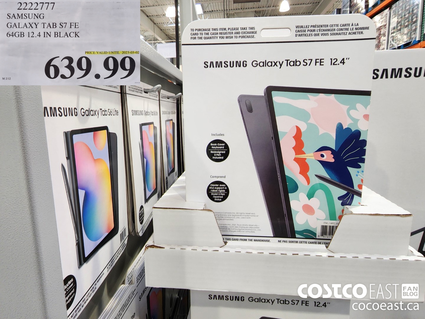 2222777 SAMSUNG TAB S7FE 64GB SM-T733NZKYXAC $639.99