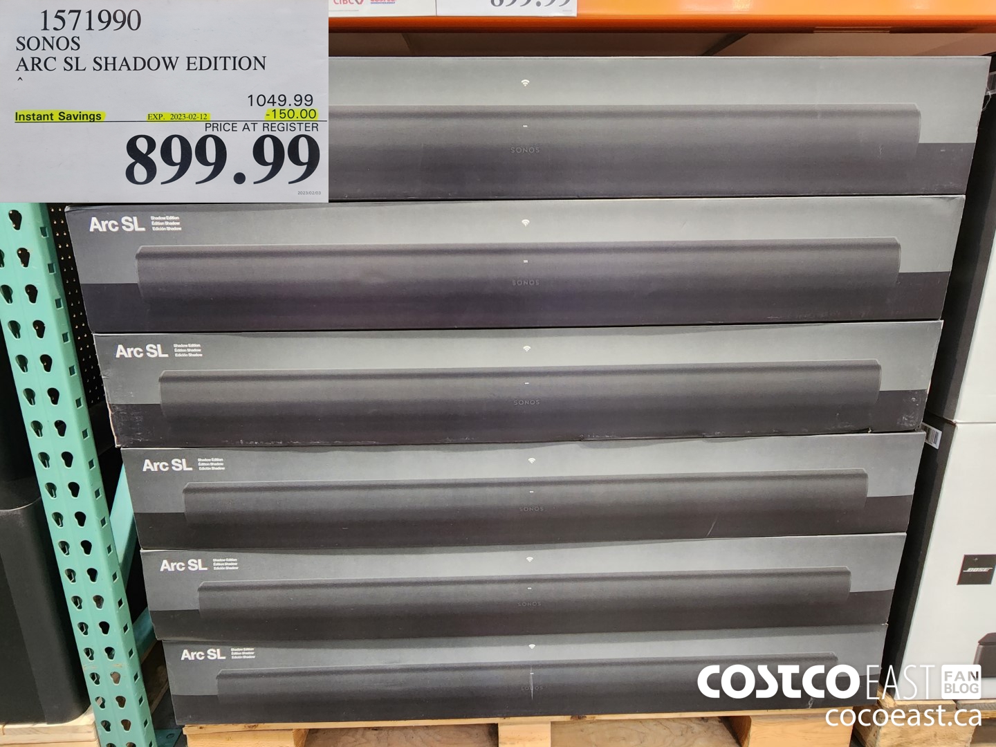 1571990 SONOS ARC SL SHADOW EDITION ($150.00 INSTANT SAVINGS EXPIRES ON 2023-02-12) $899.99