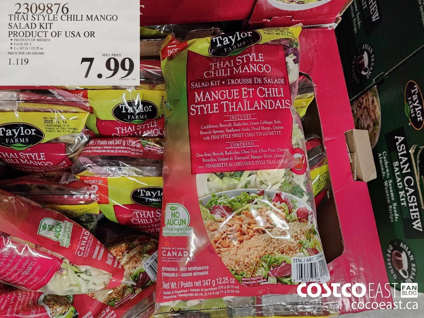 2309876 THAI STYLE CHILI MANGO SALAD KIT PRODUCT OF USA OR MEXICO $7.99