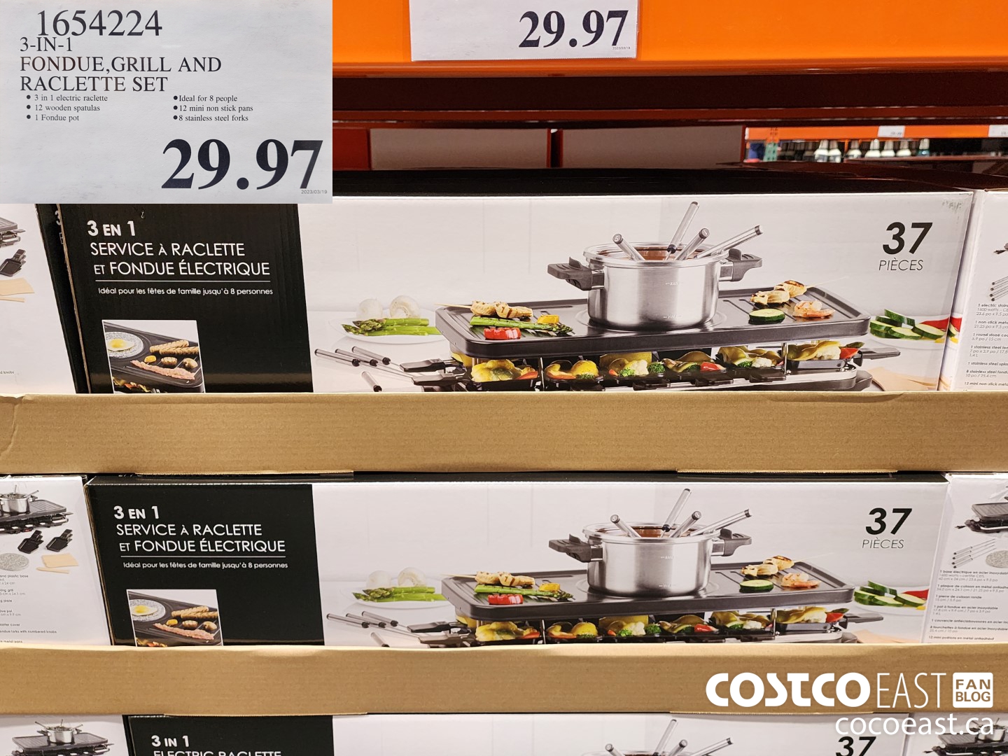 1654224 3-IN-1 FONDUE, GRILL AND RACLETTE SET $29.97