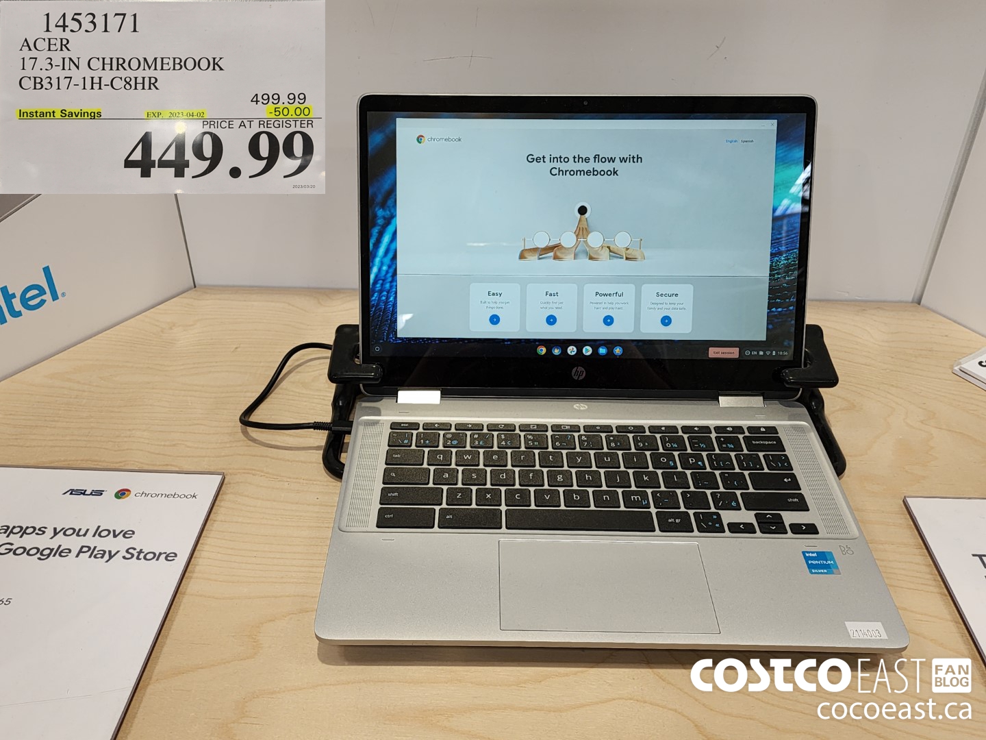1453171 ACER 17.3-IN CHROMEBOOK CB317-1H-C8HR ($50.00 INSTANT SAVINGS EXPIRES ON 2023-04-02) $449.99